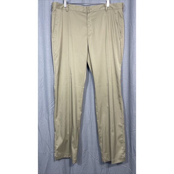 NIKE Golf Performance Pants Adult 38 x 34 Tan Dri-Fit Chino Stretch Khaki Sporty - Picture 1 of 8
